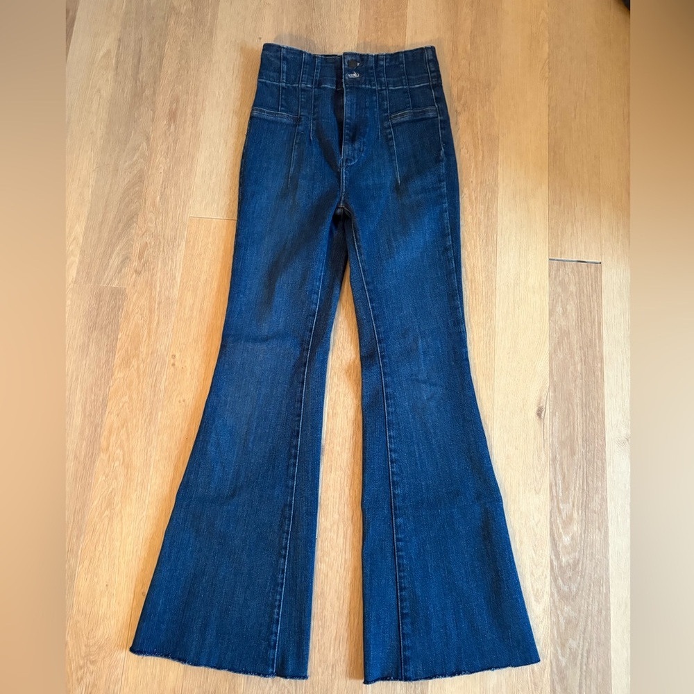 We The Free Dark Blue Flare Jeans